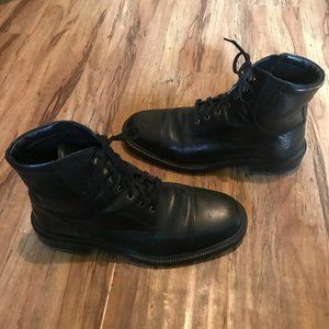 Cole Haan cap toe leather shoes boots size 11 black